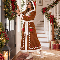 Gingerbread Heated Robe — USB-C Powered · Full Body · One Size